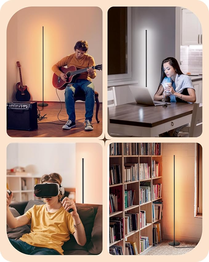 EDISHINE Floor Lamps for Living Room, Remote Control & Foot Switch Corner Floor - Image 6