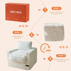 MAXYOYO Kids Bean Bag Chair, Comfy Faux Fur Bean Bag Sofa - Image 7