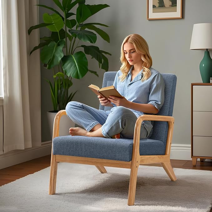 ELUCHANG Mid-Century Modern Accent Chair - Image 2