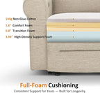 MCombo 78.3" Wall Hugger Power Loveseat Recliner Sofa - Image 9