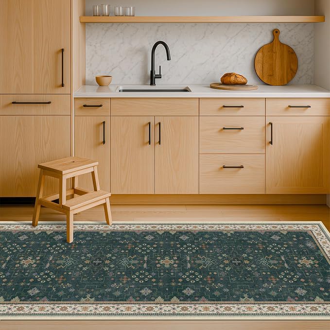 Dark Green 2x5 Kitchen Rug - Image 8