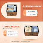 WLIVE Dresser for Bedroom with 5 Drawers, Long Fabric Dresser, Storage Drawer - Image 5