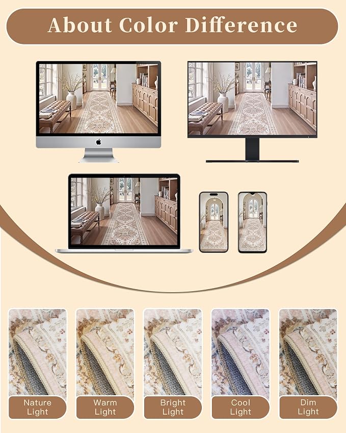 Madane Washable Runner Rug 2x6 Runners - Image 9