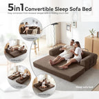 Convertible Modular Sleeper Sofa Bed, Mid Century Modern Decor Love Seat Memory - Image 4