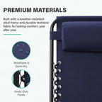JEAREY Zero Gravity Lounge Chairs Set of 2, Breathable Steel Mesh Lounge Chairs - Image 4