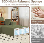 95" Cloud Sectional Couch with L-Shape Chaise, Modular Comfy Sofa Chaise Longue - Image 5