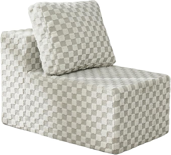 Single Sofa 1 Seat Couch with Deep Seat Memory Foam Cloud Chair with Pillows - Image 8