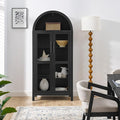 67" Black Tall Display Cabinet by Unknown