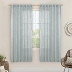 Light Filtering Linen Curtains 68 inches Long by LAMIT