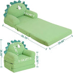MOMCAYWEX Kids Sofa, Sherpa Couch - Image 3