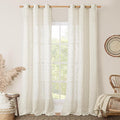 Linen Sheer Curtains 84 Inches Long by LAMIT