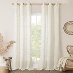 Linen Sheer Curtains 84 Inches Long by LAMIT