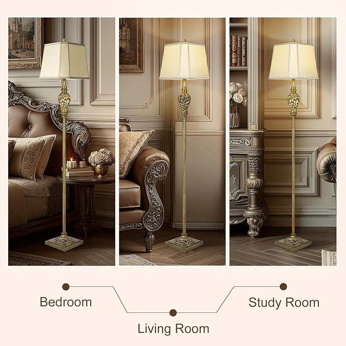 Vintage Floor Lamp for Living Room, Farmhouse Standing Lamp for Bedroom - Image 5