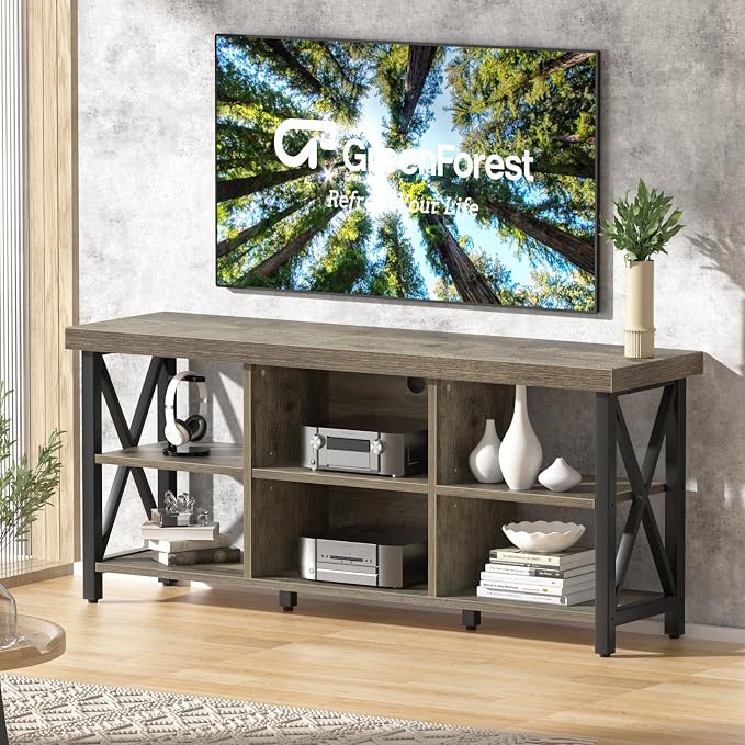 GreenForest TV Stand for TV up to 65 inches, Entertainment Center - Image 7
