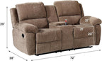 Betsy Furniture Modern Fabric Recliner Sofa Set, Loveseat w/Console, Recliner - Image 2