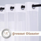 NICETOWN White Sheer Curtains Extra Long 135 inch Length - Image 2
