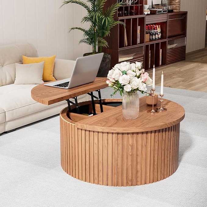 Fsbecl Fluted Lift Top Coffee Table - Image 8