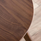 Furniture of America Callum Mid-Century Modern Solid Wood 2 Piece Brown Round - Image 19