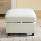 WUTUTUEE 25" Square Storage Ottoman by WUTUTUEE