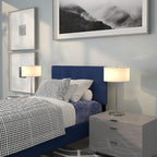 Flash Furniture Bedford Tufted Upholstered Twin Size Headboard in Navy Fabric by FlashFurniture