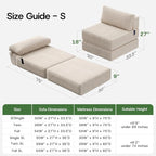Convertible 4-in-1 Folding Sofa Bed Pocket Coils+Foam Fill Medium Support - Image 2