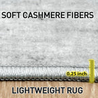 9x12 Area Rugs for Living Room: Washable Abstract Black White Grey Carpet | - Image 7