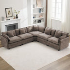 113'' V Shaped Cloud Sectional Sofa, Oversized Deep Seat Couches by WUTUTUEE