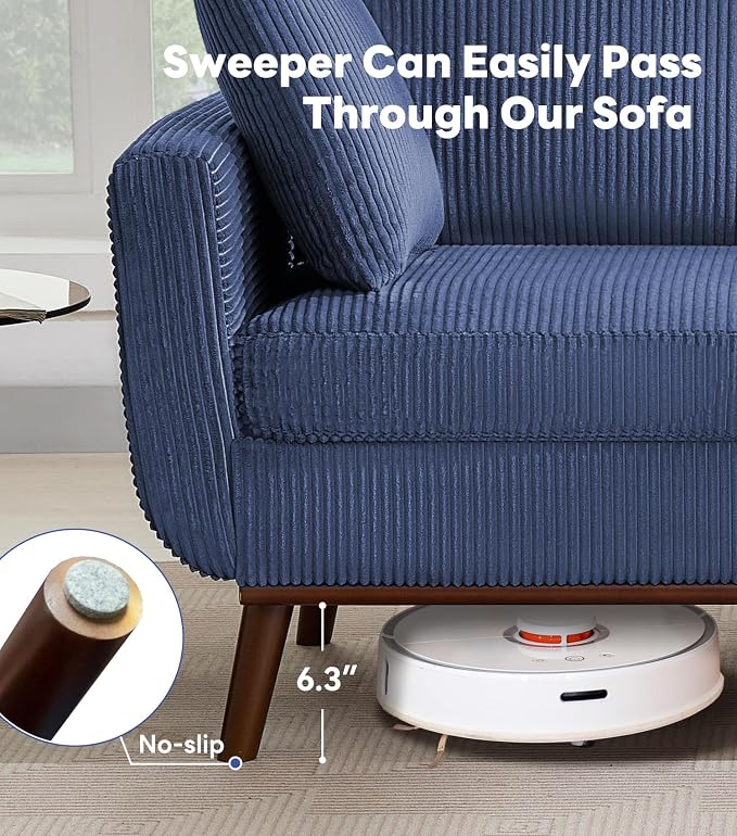 Kingfun 65" Corduroy Love Seat - Image 8