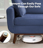 Kingfun 65" Corduroy Love Seat - Image 8