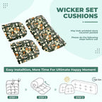 DANGHOOGY Wicker Chair Cushions, Waterproof Outdoor Loveseat Cushions - Image 6