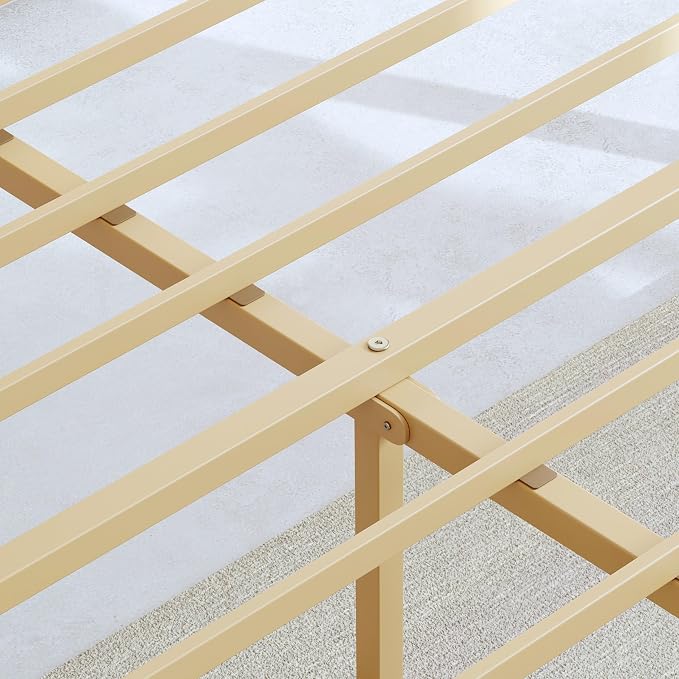 BOSRII 12in High Solid Bamboo Wood Platform King Size Bed Frame - Image 7