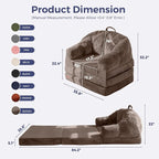 MAXYOYO Folding Sofa Bed with Backrest, Boneless Fold Out Couch Bed with Handle - Image 2