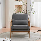 VINGLI Cozy Living Room Chairs, Linen Dark Gray Accent Chairs Set of 2 - Image 7