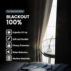 SimpleHome Stone 100% Blackout Curtains Room Darkening Living Room 84 Inch | - Image 3