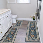 HEBE Boho Kitchen Rugs Set of 3, Non Slip Washable Kitchen Mats - Image 7