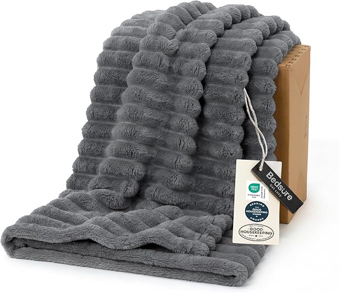 Bedsure Soft Twin XL Blanket for Bed Dorm Frost Gray 66"x90" | Birthday Gifts by Unknown