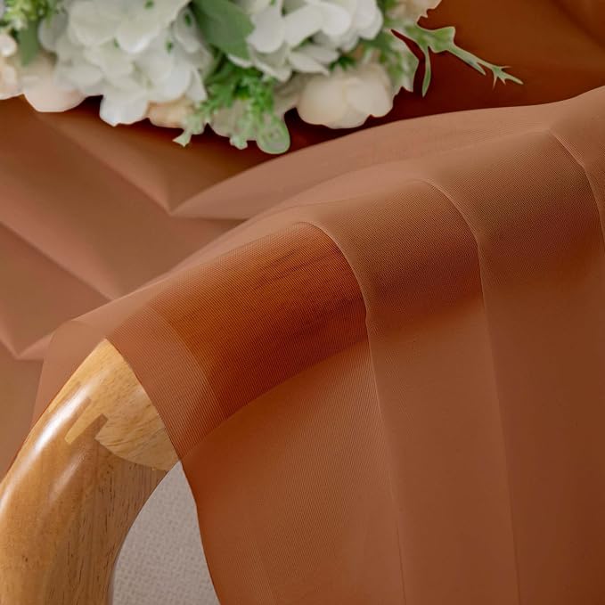 Sheer Curtains 54 inches Long for Living Room Bedroom, Rod Pocket Light - Image 4