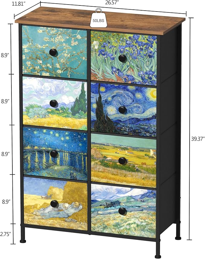 EXOTICA Tall Dresser with 8 Drawer - Image 3