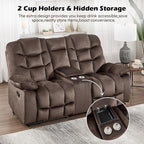 HAOMARKETS Manual Reclining Loveseat Sofa Set of 2 - Image 5
