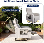 ZZW Outdoor Recliner Chair Set of 2, Wicker Patio Recliners - Image 3
