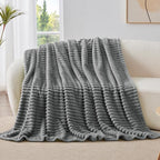 BEDELITE Ribbed Fleece Throw Blanket - Image 8