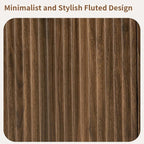 LKTART 64" Buffet Cabinet with Storage, Modern Fluted Accent Sideboard Media - Image 4