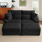 SUNWAVE 74" W Double Chaise Lounge Chair Indoor, Oversized Loveseat - Image 7
