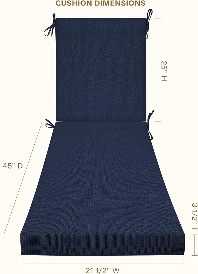 Honeycomb Outdoor Chaise Lounge Cushion - Image 2