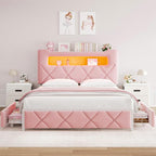Queen Upholstered LED Bed Frame - Image 8