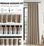 MIULEE Copper Brown Pinch Pleated 100% Blackout Curtains 40x102 Inches | Room - Image 8