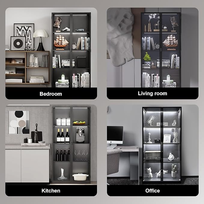 Kelueo 63" H Display Cabinet - Image 7