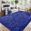 Noahas 4x6 Royal Blue Fluffy Soft Area Rug Non-Slip by ModernHomeDecor