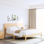 BOSRII 14in High Solid Bamboo Wood Platform King Size Bed Frame - Image 4
