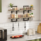 Creso hom Floating Shelves, Hanging Bathroom Shelves 2-Tier, Wall Mounted - Image 7